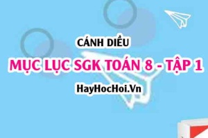 Mục lục SGK Toán 8 tập 1 Cánh diều - Lý thuyết và bài tập Toán 8 tập 1 Cánh diều